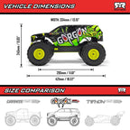 ARRMA GORGON 2WD RTR Brushed Purple RC Monster Truck 1/10 Scale (2)