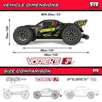 ARRMA Vorteks 223S DSC 2WD RTR Brushless Yellow RC Stadium Truck 1/10 Scale (2)