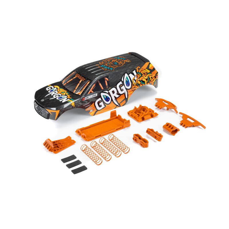 ARRMA ARA402357 GORGON Painted Decaled Trimmed Body Set (Orange) (8347852964077)