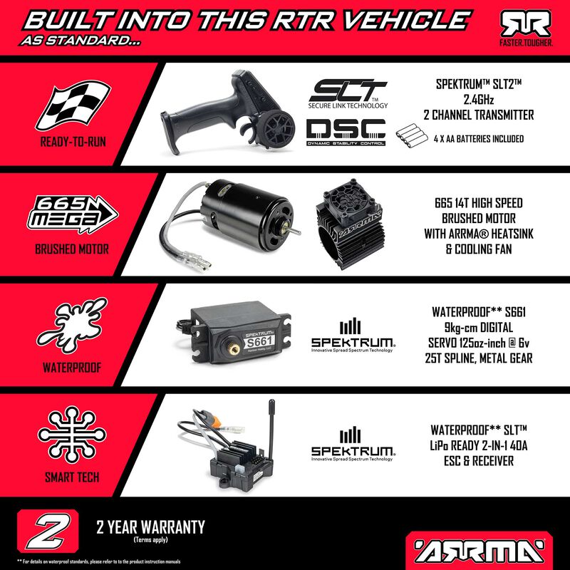 ARRMA Typhon Mega 665 4X4 RTR Brushed Blue RC Buggy 1/8 Scale (3)