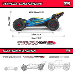 ARRMA Typhon Mega 665 4X4 RTR Brushed Blue RC Buggy 1/8 Scale (2)