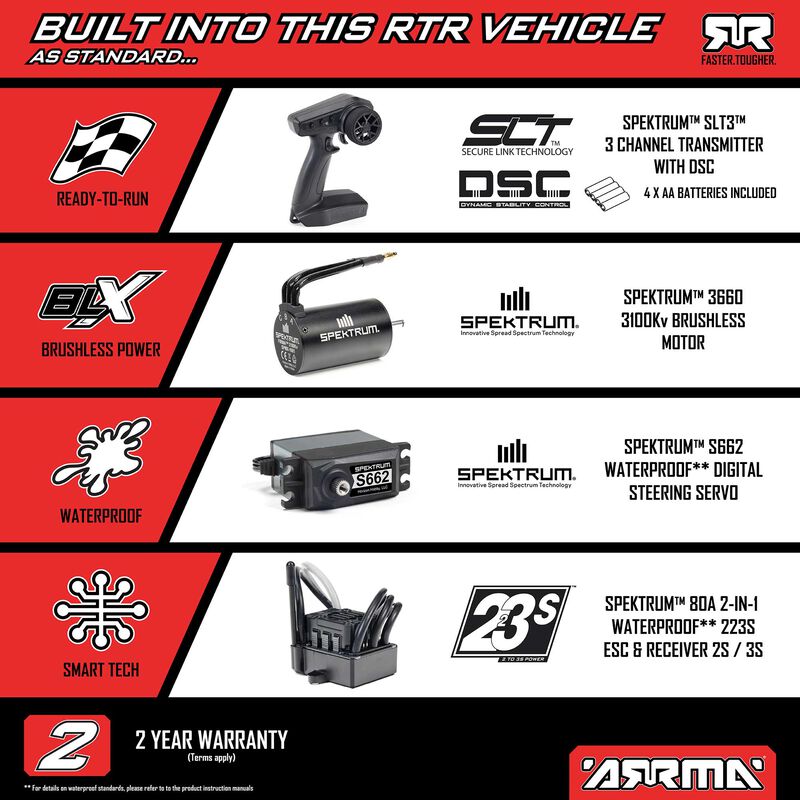 ARRMA TYPHON 223S BLX Brushless 4X4 RTR with DSC Blue RC Buggy 1/8 Scale (2)