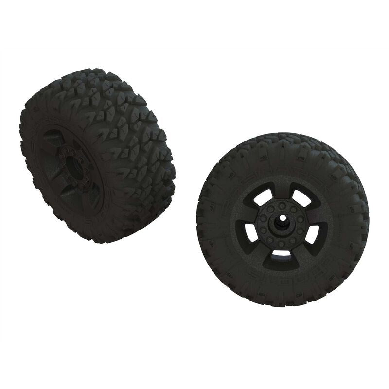ARRMA 550052 dBoots 'Ragnarok Mt' Tire Set Glued Black (2) (8347873378541)