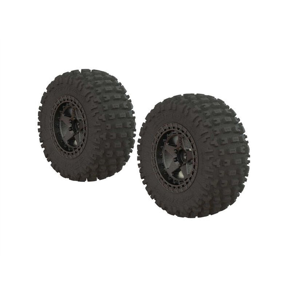 ARRMA dBoots FORTRESS SC Glued Gun Metal RC Tyre Set - ARA550087