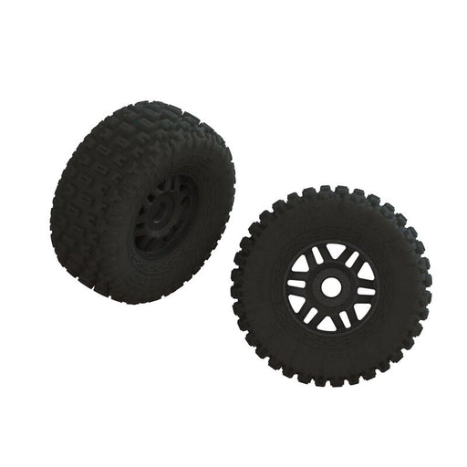 ARRMA ARA550110 dBoots FORTRESS LP Tire Set Glued Black (1 Pair) - Hobby City NZ (8499676446957)