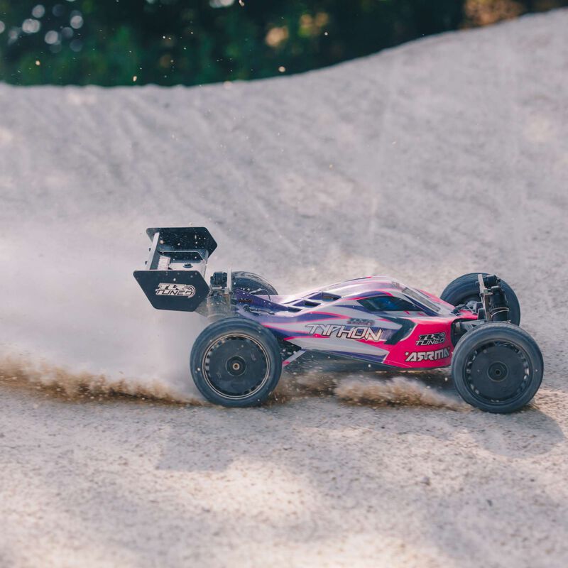 ARRMA ARA8306 1/8 TLR Tuned TYPHON 4WD Roller Buggy Pink/Purple - Hobby City NZ (8941171540205)