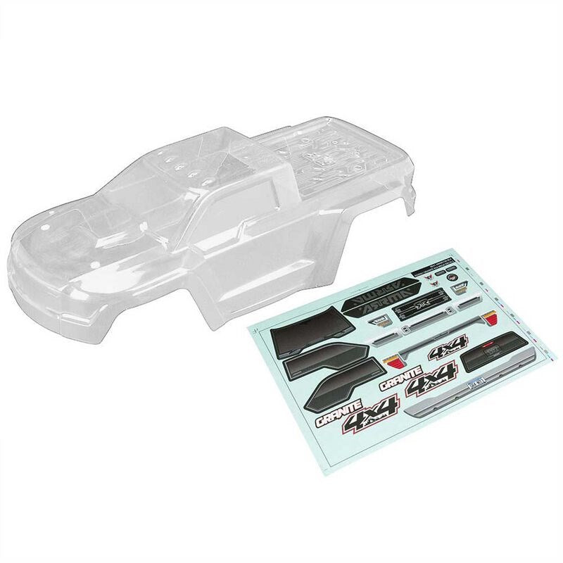 ARRMA C3337 AR402261 Body Clear w/Decals GRANITE 4x4 (8324287824109)