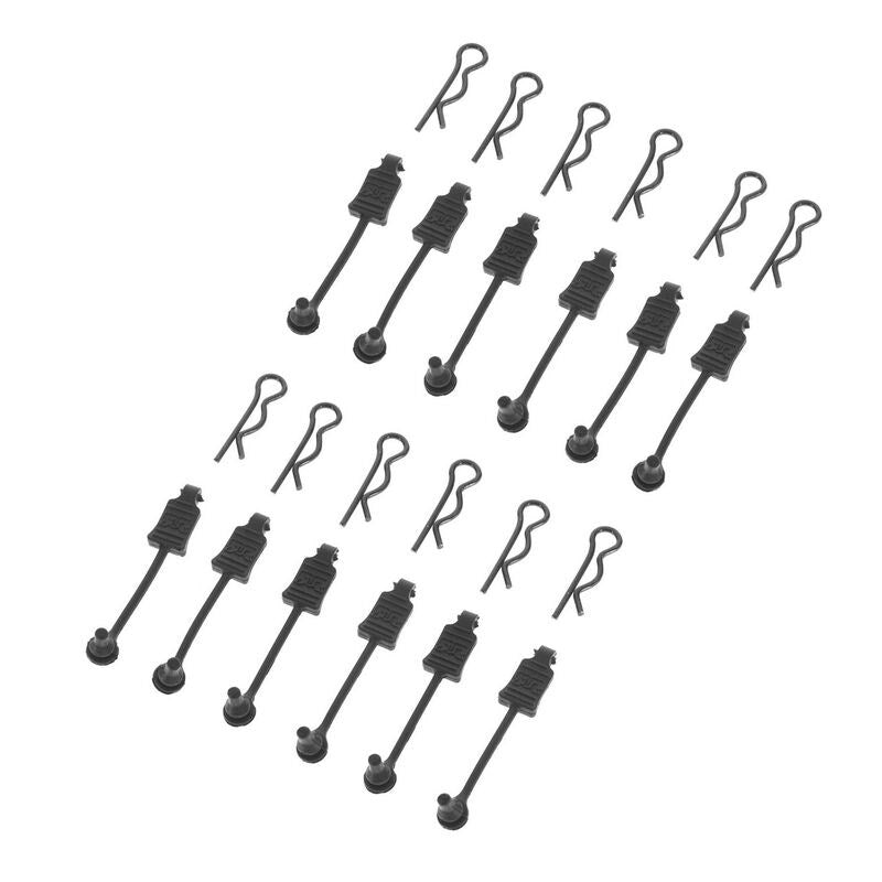 ARRMA C3447 AR390178 Body Clip Retainer 1/8 Scale Black (4) (8324288020717)