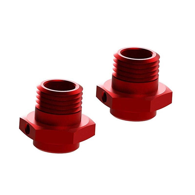 ARRMA C9416 AR310484 Wheel Hex Alumn 17mm/16.5mm Red (2) - Hobby City NZ