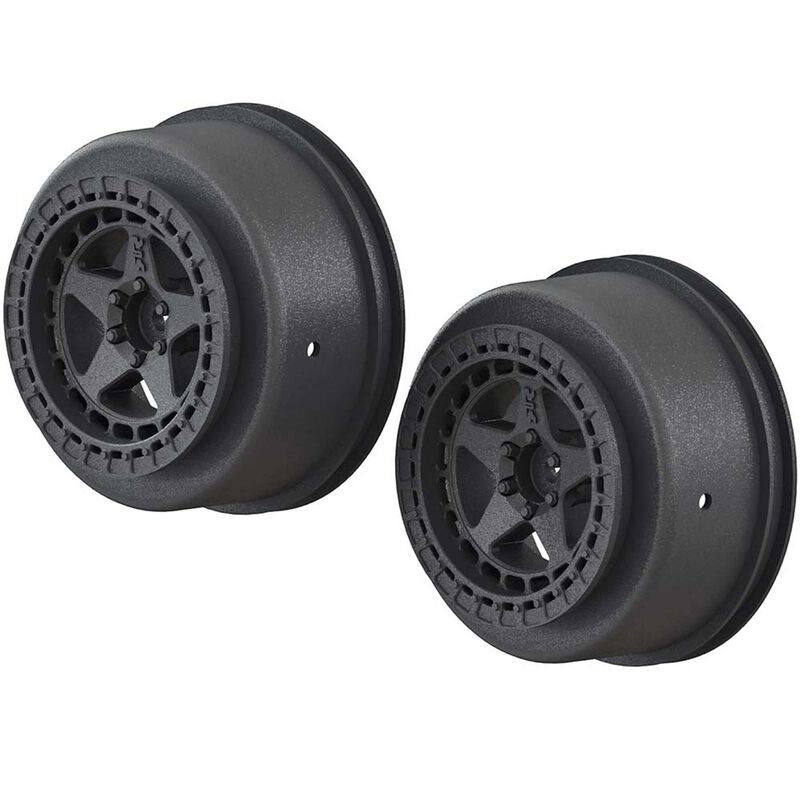 ARRMA C9461 AR510096 SC 2.2/3.0 Wheel 14mm Hex Black (2) (8324296704237)