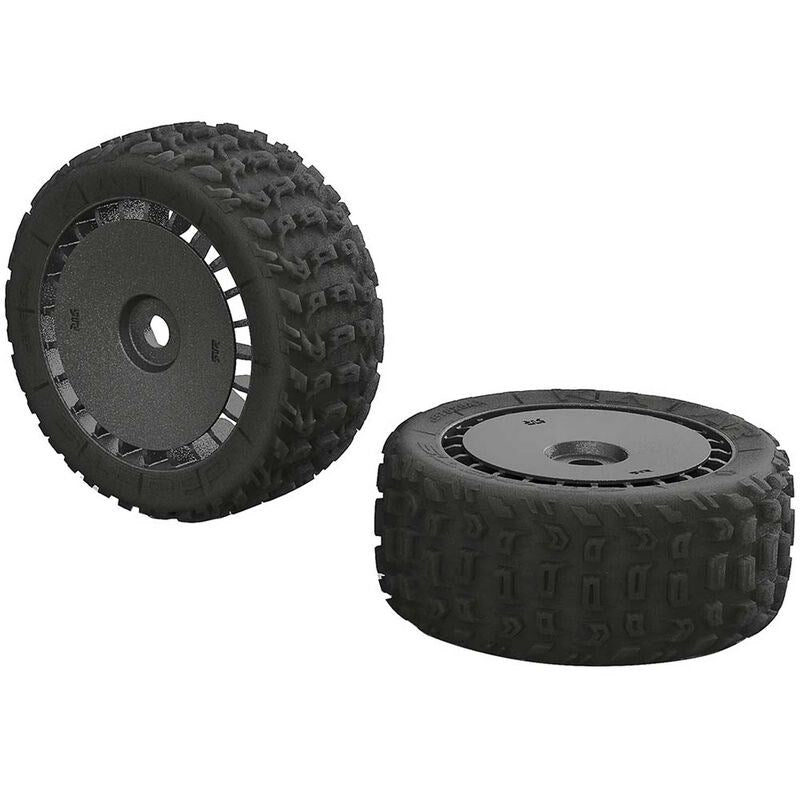 ARRMA C9615 AR550048 KATAR T 6S Tire/Wheel Set Talion (2) - Hobby City NZ