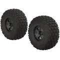 ARRMA C9631 AR550043 Fortress SC Tire Set Glued Blk Chrm (2) (8324297261293)