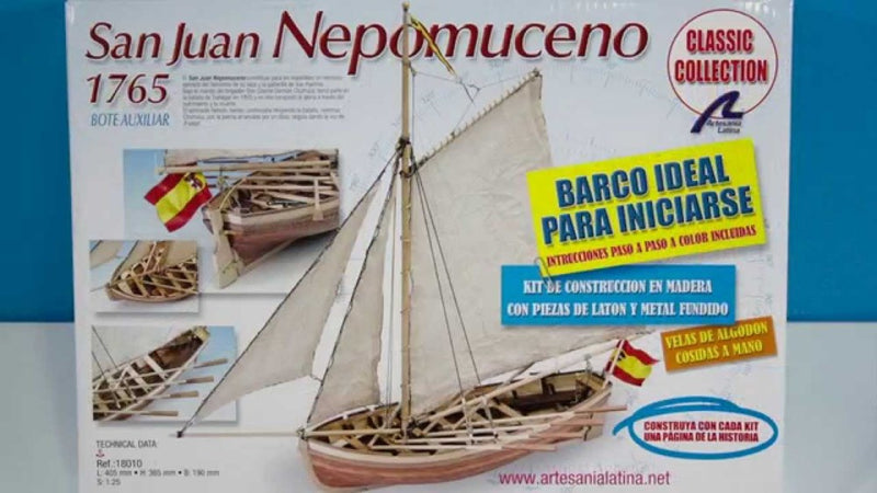 Artesania Latina 18010 Longboat S.J. Nepomuceno - Hobby City NZ