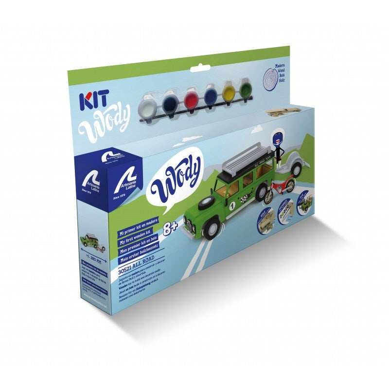 Artesania Latina 30521 All Road w Trailer & Motorbike (8324654399725)