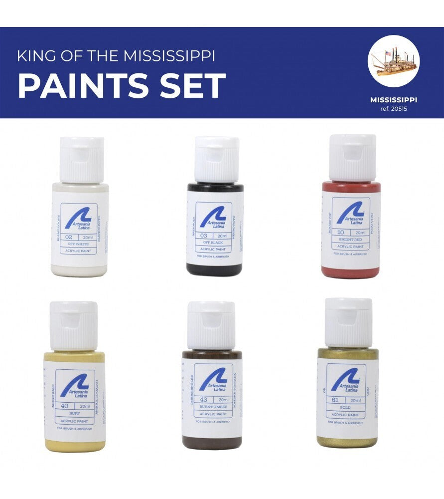 Artesania Latina 277PACK6 Paint Set 6: Mississip (6x 20ml) (8690298913005)