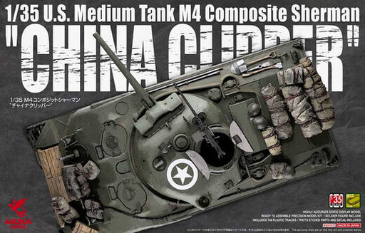 Asuka Model 35-034 Asuka 1/35 U.S. Medium Tank M4 Composite Sherman "China Clipper" Plastic Model Kit - Hobby City NZ (8964711186669)