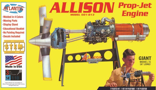 Atlantis Models Allison 501-D13 Prop Jet Aircraft Engine
