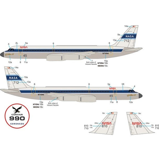 Atlantis Models AMCH254 1/135 Convair 990 Airline NASA (8191638241517)
