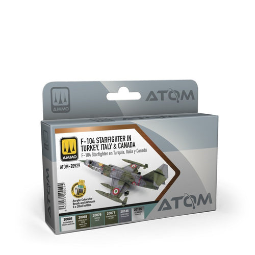 AMMO By Mig Jimenez ATOM-20929 ATOM F-104 Starfighter in Turkey, Italy & Canada Set (9188805083373)
