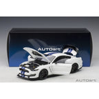 AUTOart 72931 1/18 Ford Mustang Shelby GT-350R (Oxford White/Lightning Blue Stripes) (8324800708845)