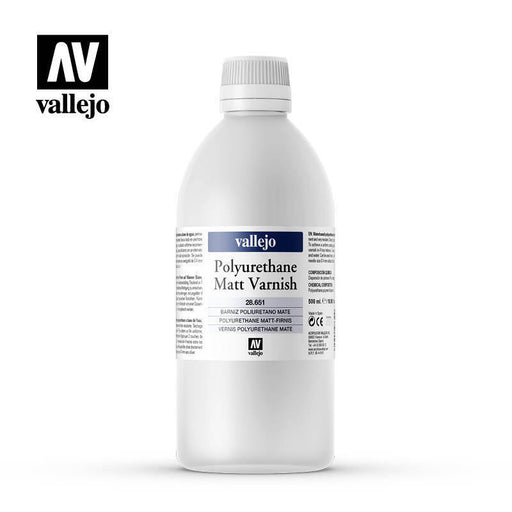 Vallejo AV28651 Permanent Matt Polyurethane Varnish Polyurethane Varnish 500ml - Hobby City NZ (8938262429933)