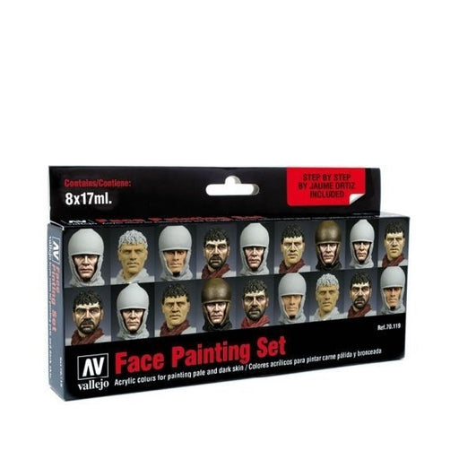 Vallejo 70119 Model Colour: Face Painting by Jaume Ortiz (8 Colours) Acrylic Paint Set - Hobby City NZ (8964712169709)