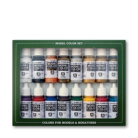 Vallejo 70143 Model Colour Imperial Roman 16 Colour Acrylic Paint Set - Hobby City NZ (8964712399085)