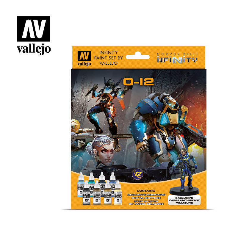 Vallejo 70239 Infinity O-12 Exclusive Miniature 8 Colour Acrylic Paint Set - Hobby City NZ (8964713578733)