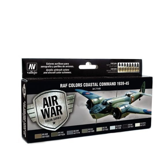Vallejo AV71148 Model Air Coastal Command 1939-45  8 Colour Set (8938315809005)