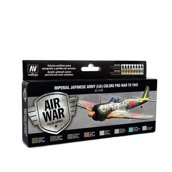 Vallejo AV71152 Model Air Imperial Japanese Army (Ija) Colors Pre-War To 1945 8 Colour Set (8938316005613)