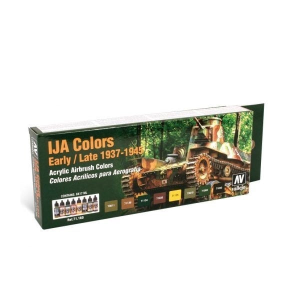 Vallejo AV71160 Model Air Ija Colors Early/Late 1937-1945 8 Colour Set (8938316628205)