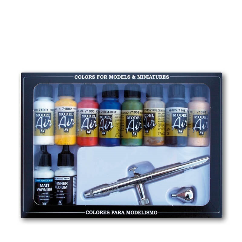 Vallejo AV71167 Model Air Basic Colors 10 Colour Set (8938317054189)