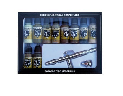 Vallejo AV71168 Model Air Camouflage Colors 10 Colour Set (8938317119725)