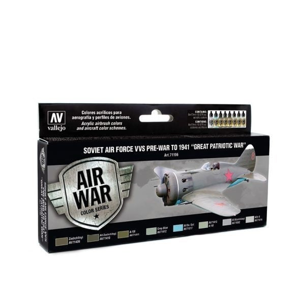 Vallejo AV71196 Model Air Pre-War To 1941 Great Patriotic War  8 Colour Set (8938318790893)