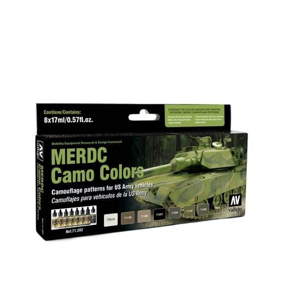 Vallejo AV71202 Model Air Merdc Camo Colors  8 Colour Set (8938319053037)