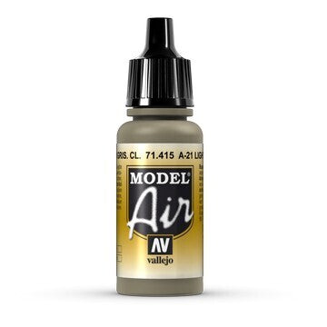 Vallejo AV71415 Model Air A-21 Light Greyish Brown 17ml - Hobby City NZ (8938328097005)