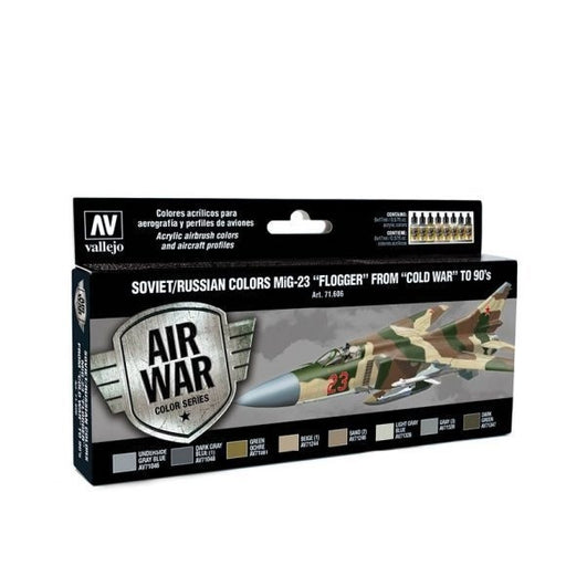 Vallejo AV71606 Model Air Soviet / Russian Colors Mig-23 Flogger From 70S To 90S  8 Colour Set - Hobby City NZ (8938329112813)