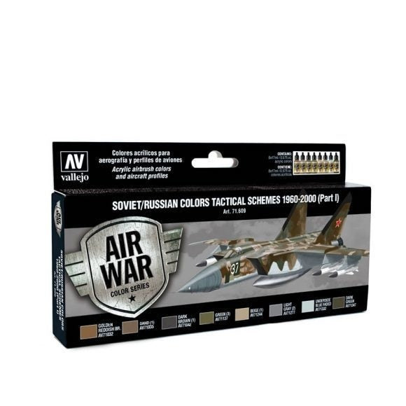 Vallejo AV71609 Model Air Soviet / Russian Colors Tactical Schemes 1960-2000 (Part I)  8 Colour Set (8938329342189)