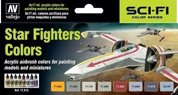 Vallejo AV71612 Model Air Star Fighters Colors  Sci-Fi 8 Colour Set - Hobby City NZ (8938329604333)
