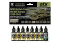 Vallejo AV71614 Model Air Wwii British Colors Uk/Bef/Europe 1939-1945 8 Colour Set (8938329833709)
