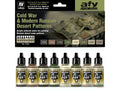 Vallejo AV71620 Model Air Cold War & Modern Russian Desert Patterns 8 Colour Set (8938330292461)