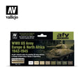 Vallejo AV71625 Model Air Us Army Europe & North Africa 1942-1945 8 Colour Set (8938330587373)