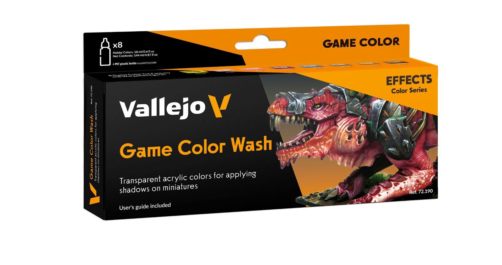 Vallejo AV72190 Game Colour Game Color Wash 8 Colour Set (8938341564653)