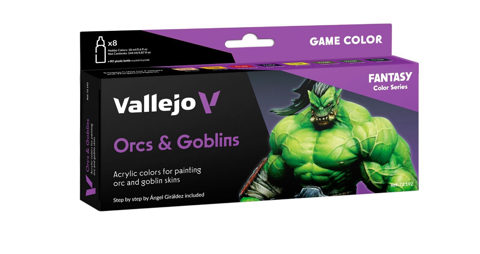Vallejo AV72192 Game Colour Orcs & Goblins 8 Colour Set (8938341761261)