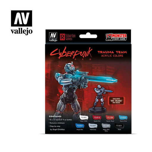 Vallejo 72310 Game Colour Cyberpunk Trauma Team Acrylic Paint Set w/ Doc. Salvage miniature - Hobby City NZ (8964714856685)