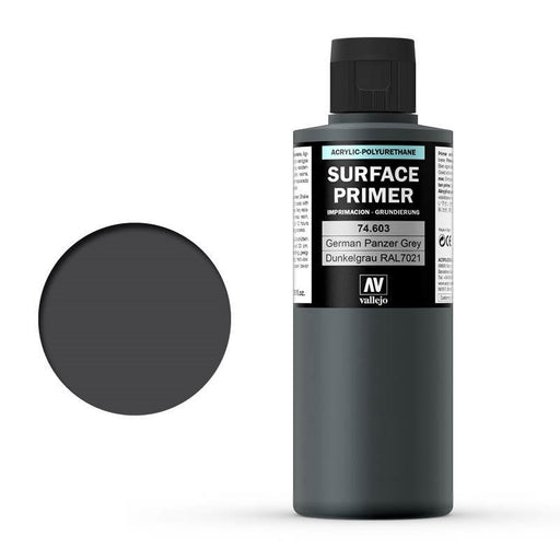 Vallejo AV74603 Surface Primer German Panzer Grey  Ral7021 200ml - Hobby City NZ (8938362011885)