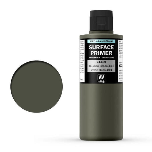 Vallejo AV74609 Surface Primer Russian Green 4Bo 200ml - Hobby City NZ (8938362634477)