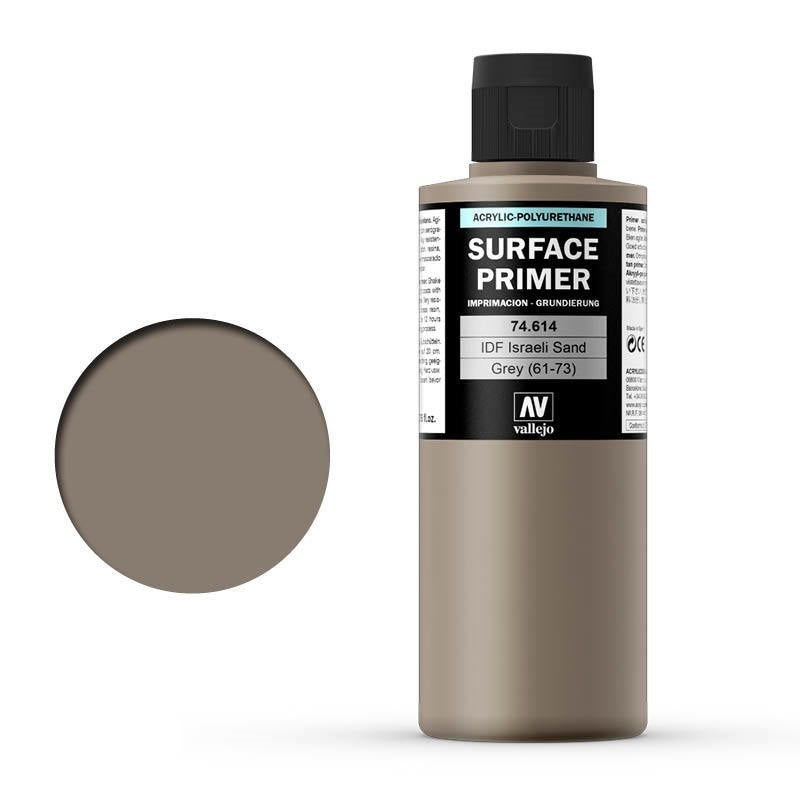Vallejo AV74614 Surface Primer Idf Israeli Sand Grey 61-73  200ml (8938363388141)