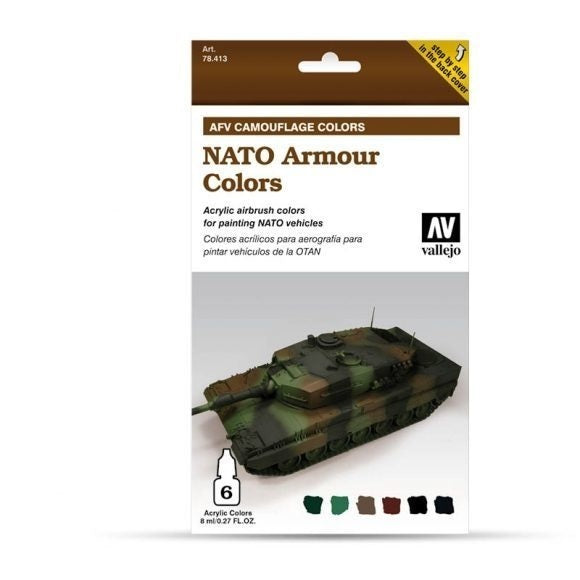 Vallejo AV78413 Model Air Afv Nato Colors  6 Colour Set (8938371907821)