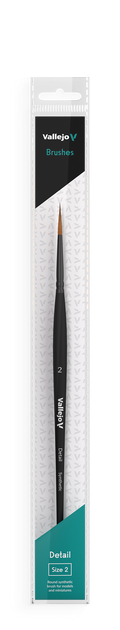 Vallejo B02002 Hobby Brushes: Detail Round Synthetic Brush No. 2 (8964717248749)